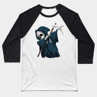 Funny Dabbing Grim Reaper Skeleton Baseball T-Shirt